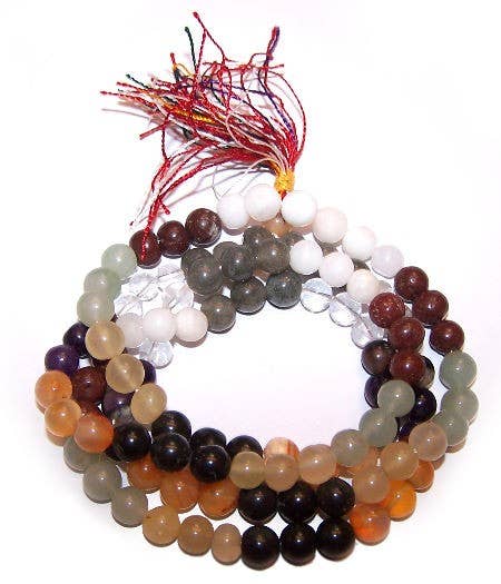 Ancient Wisdom - GMala-01 - 108 Bead Mala - 9 Planet Astro