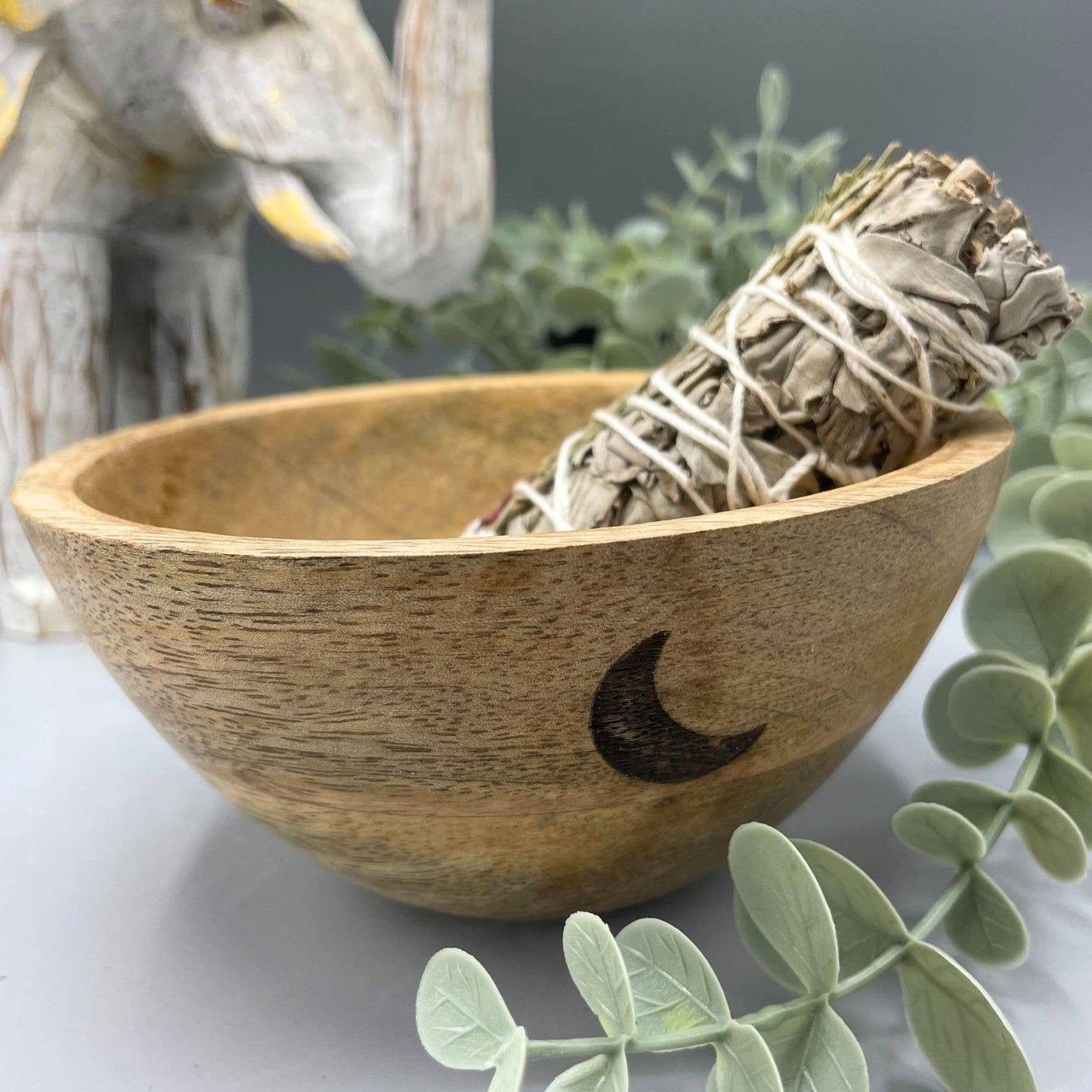 Ancient Wisdom - RBowl-12 - Smudge and Ritual Offerings Bowl - Three Moons