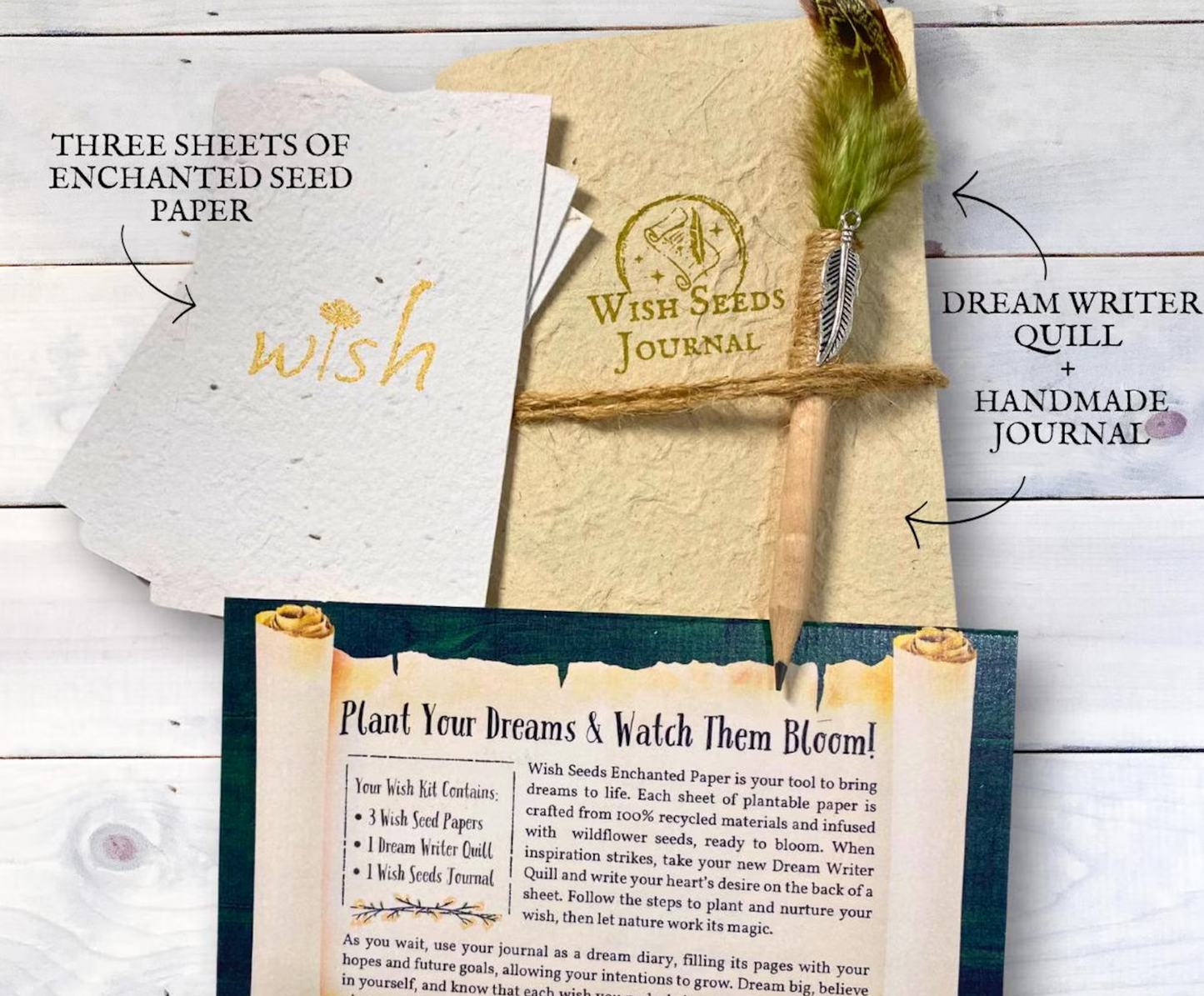 Plantable Seed Paper & Wish Journal