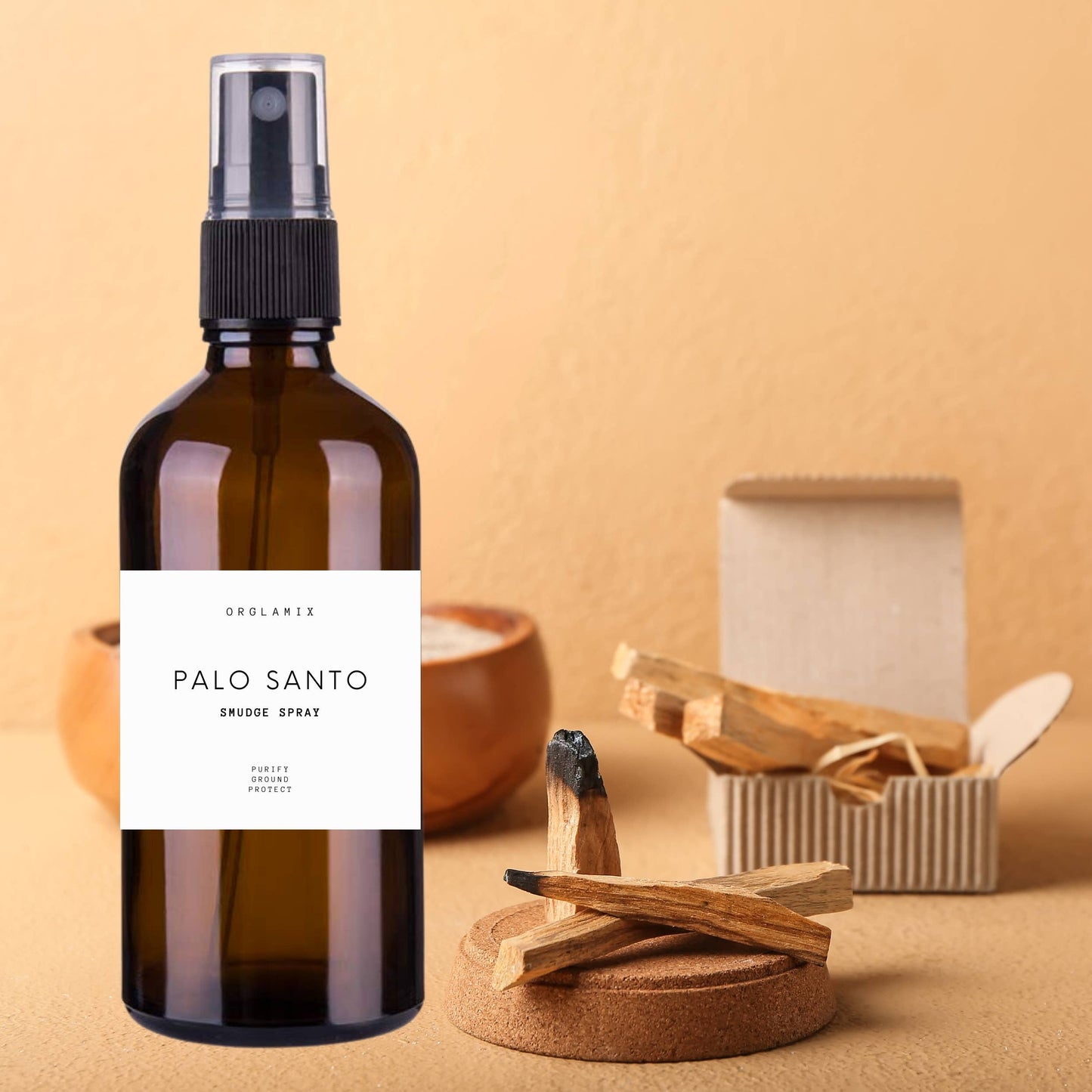 Orglamix - Palo Santo Spray | Liquid Smudge for Cleansing & Clearing