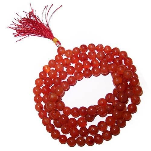 Ancient Wisdom - GMala-02 - 108 Bead Mala - Carnelian