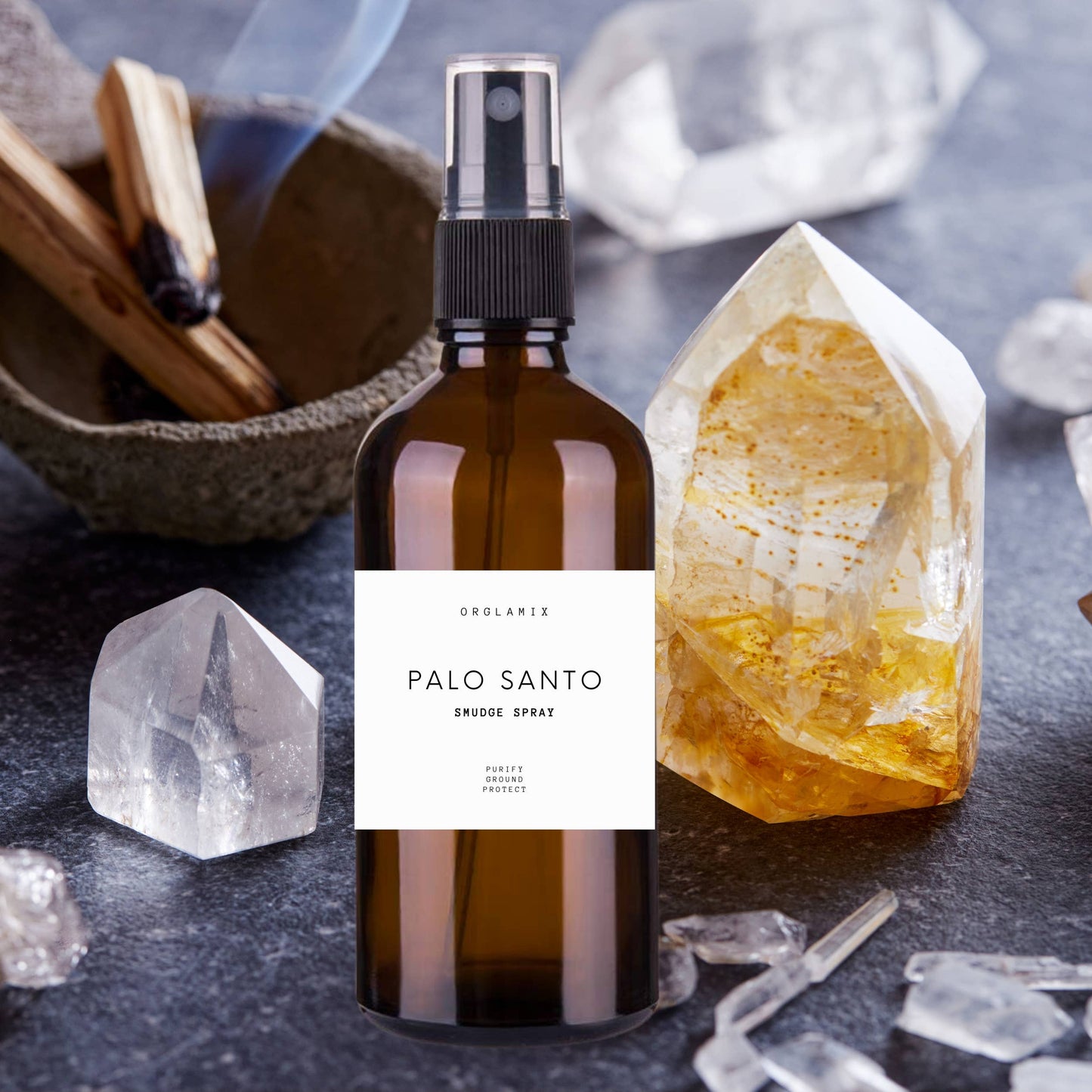 Orglamix - Palo Santo Spray | Liquid Smudge for Cleansing & Clearing