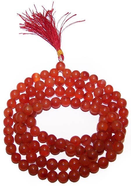 Ancient Wisdom - GMala-02 - 108 Bead Mala - Carnelian