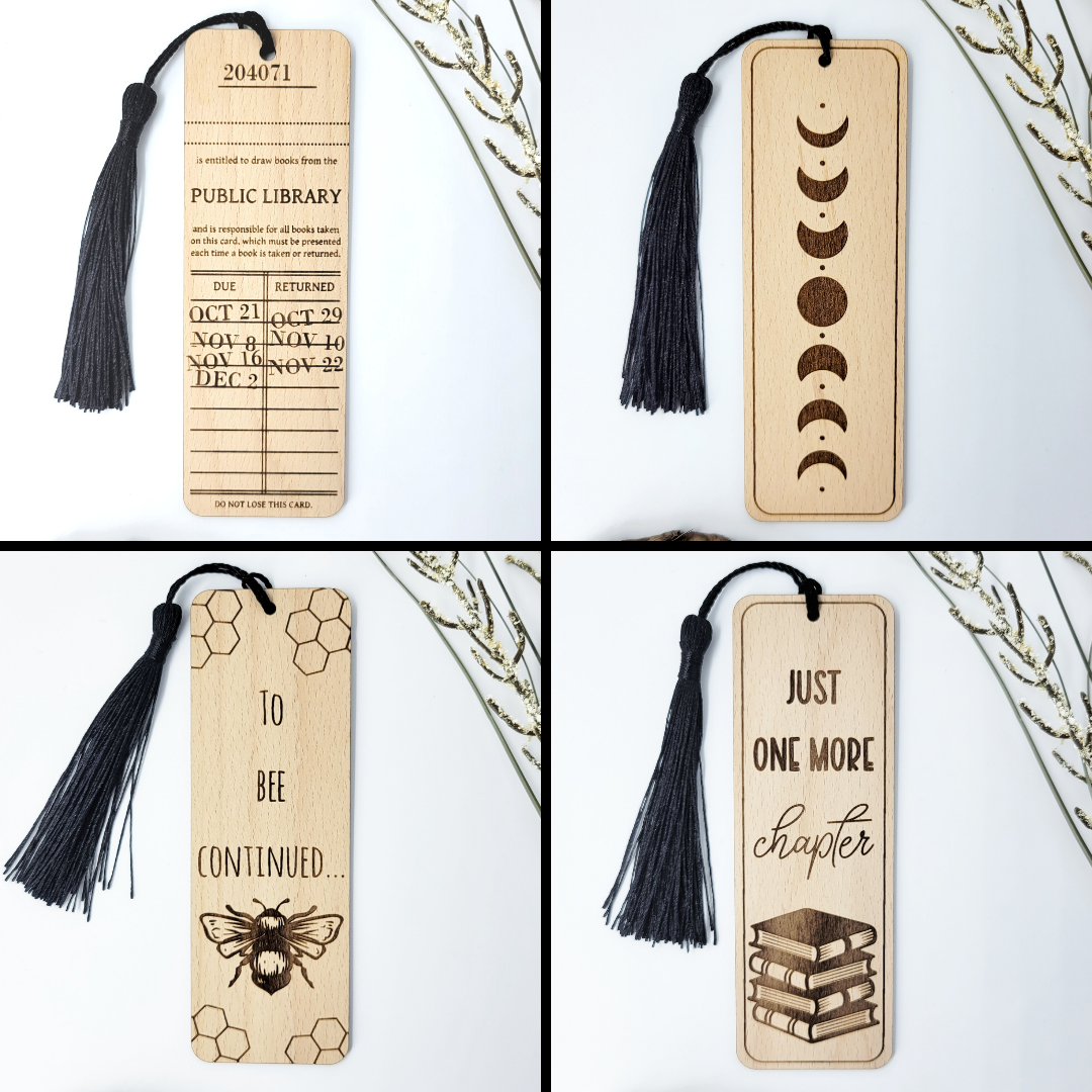 Bumble and Birch - Stationery and Gifts - Best Seller Variety Pack - Wood Bookmarks (24 pack)