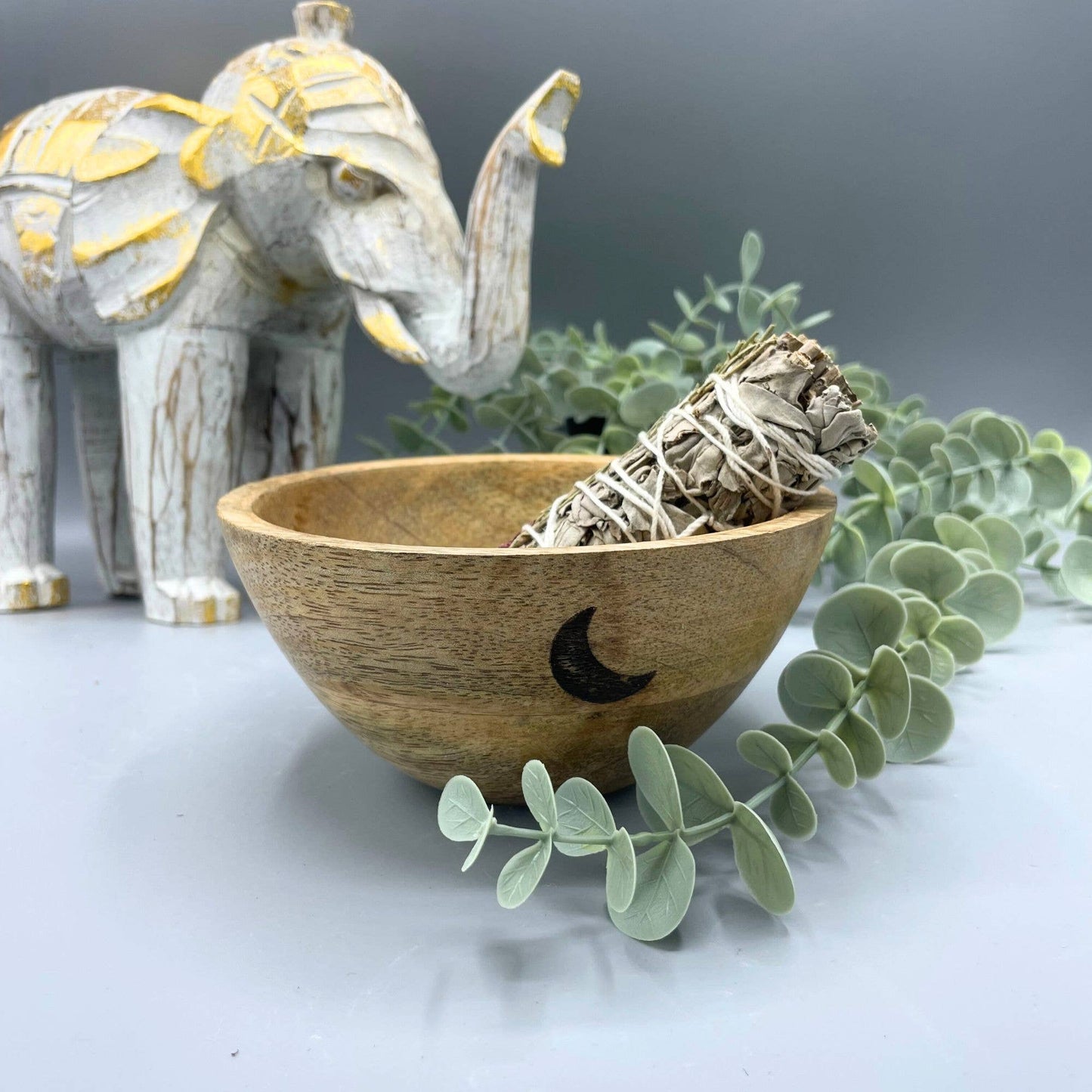 Ancient Wisdom - RBowl-12 - Smudge and Ritual Offerings Bowl - Three Moons